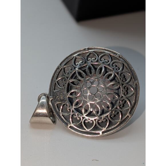 Anya Signed 925 Sterling Silver Large Rose Quartz Cabochon Pendant (Only) 24.16g - Picture 6 of 8